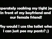 Alice - Wetting myself in public while our female freind watches me from the car! ;)