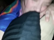 Close up of face getting pounded ends with  pov cream pie